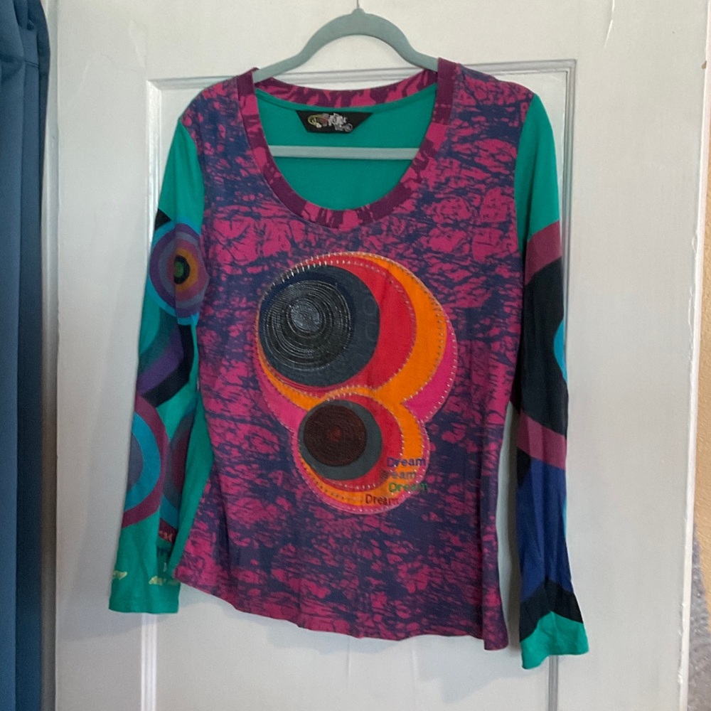 Desigual Multicolor Abstract Blouse size XL